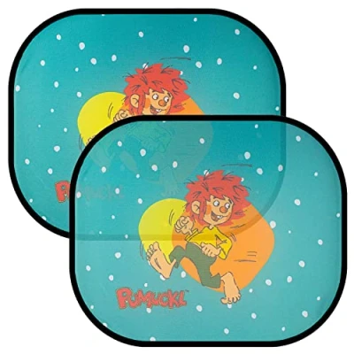 Abbildung von Bavariashop Pumuckl Auto Sonnenschutz für Kinder Baby Haustiere, 2 Stück Universal Sonnenblende mit UV Schutz, Blendschutz, Autofenster, Seitenfenster