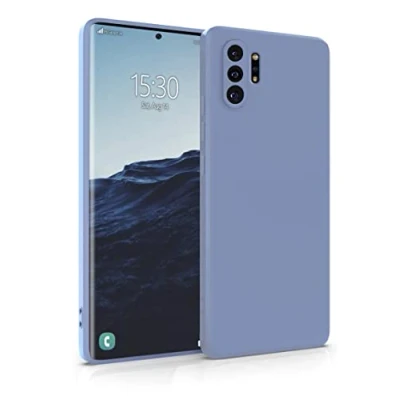 Abbildung von MyGadget Hülle für Samsung Galaxy Note 10 Plus robuste Silikon Schutzhülle TPU Case Slim Silikonhülle Back Cover Kratzfest Handyhülle Matt Blau