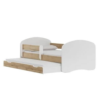 Abbildung von BDW Kinderbett Jugendbett mit Einer Schublade und Matratze Eiche Craft 160x80 BESTPREIS