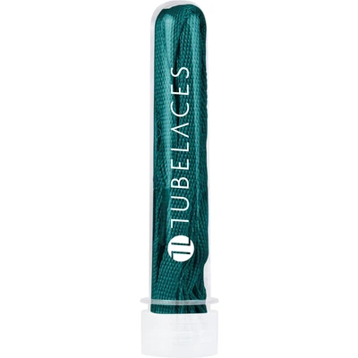 Abbildung von TubeLaces White Flat Schnürsenkel petrol