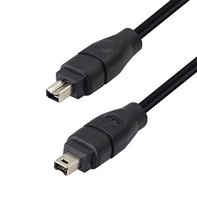 Abbildung von Firewire 400 Cavo da 4 pin a maschio iLink DV IEEE 1394 per Computer Laptop PC videocamera 6 piedi Nero(1.8M)