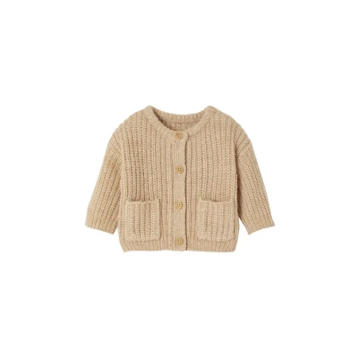 Abbildung von Baby Strickjacke mit aufgesetzten Taschen