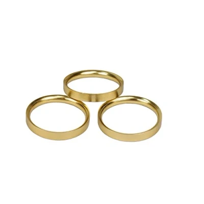 Abbildung von iso design Gardinenringe Messing Optik für 20 mm Gardinenstangen 10 Stück