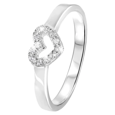Abbildung von Lucardi Kinderring Ring für Kinder, Größe: 41, Silver