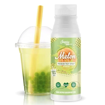 Abbildung von INSPIRE FOOD Echter Fruchtsirup für Bubble Tea Mischung 300ml Honigmelone Tea, Boba Slushes &amp; Ice Blended 100% vegetarisch, glutenfrei, ohne künstliche Farbstoffe