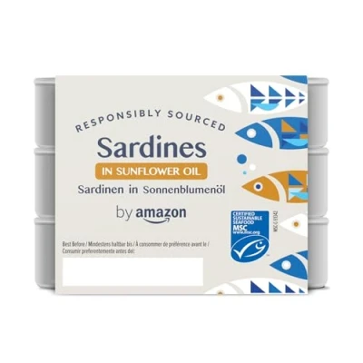 Abbildung von by Amazon MSC Sardinen In Sonnenblumenöl, 3x125g