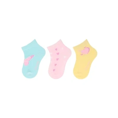 Abbildung von Sterntaler KURZ3ERPACK Herzen Socken für Kinder, Größe: 18, Helles türkis