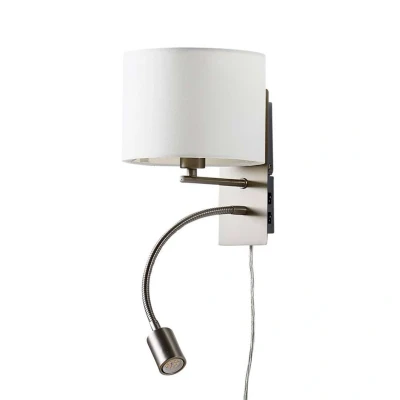Abbildung von Lindby Wandlampe Florens, nickel, LED Leselampe, 23,5 cm