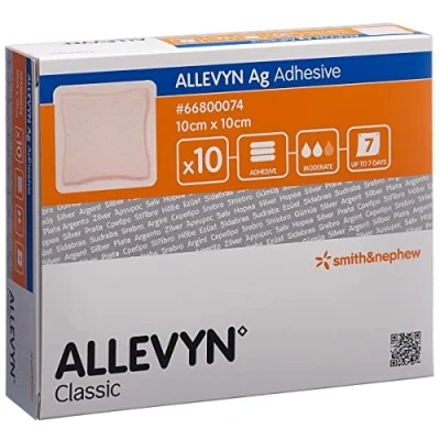 Abbildung von Allevyn Ag Adhesive 10x10 cm Wundverband 10 St
