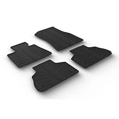 Abbildung von Gledring 0500 Fußmattensatz Gummi vorne und hinten 4 schwarz 750mm 550mm