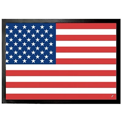 Abbildung von 1art1 USA Flaggen Der Welt Fußmatte Dekomatte Innenbereich Design Türmatte 70x50 cm
