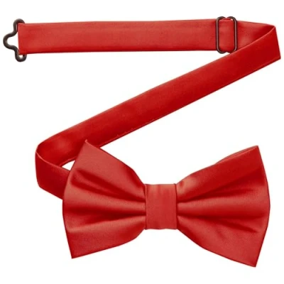 Abbildung von DonDon Fliege Herren handgefertigt Seiden Look 12 x 6 cm Rot