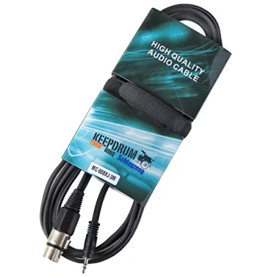 Abbildung von keepdrum MC 008XJ 3m XLR Female 3,5mm Mini Klinke Mikrofon Kabel