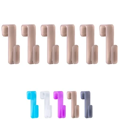 Abbildung von WELLGRO 6X Rundheizkörperhaken Top Qualität Made IN Germany Haken für Handtuch Heizkörperhaken Handtuchhaken Farbe wählbar, Farbe:Braun