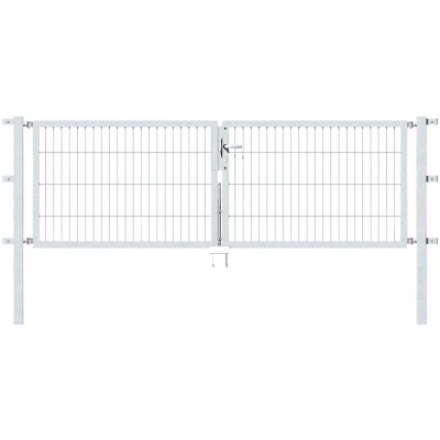 Abbildung von Alberts Zaundoppeltür, 250 cm Breite, in versch. Höhen