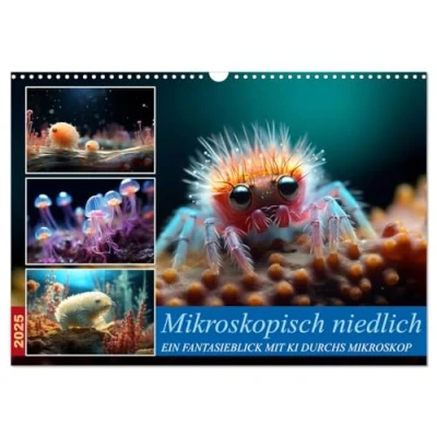 Abbildung von Mikroskopisch niedlich (Wandkalender 2025 DIN A3 quer), CALVENDO Monatskalender