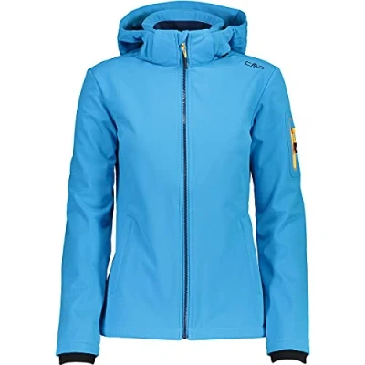 Abbildung von CMP Damen Softshelljacke mit abnehmbarer Kapuze, Blau, D40