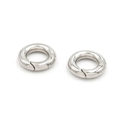 Abbildung von Vintageparts Karabinerhaken in Platinfarben 15mm 2 Stück zum Schmuck selber basteln