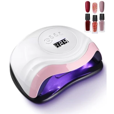 Abbildung von Aokyom 168W Nageltrockner,Gelnägel Lampe UV LED Professionelle Nagellampe mit 3 Farben Nagellack Set 10/30/60/99s Timer LCD Anzeige und Smart Sensor für Haus Salon Maniküre Anfänger Nail Art DIY