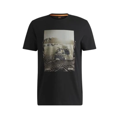 Abbildung von BOSS Tshirt print, Herren, Größe: Medium, Black one