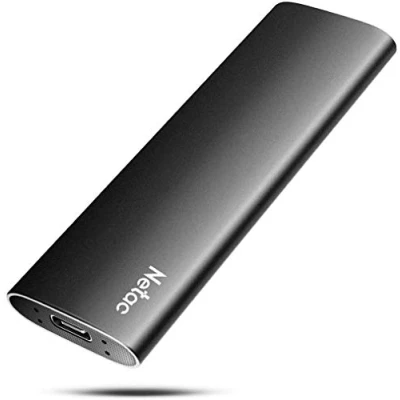 Abbildung von Netac SSD Extern 500GB USB 3.2 Gen 2, Externe Festplatte für Laptop, TV Aufnahmen, Mac, PS4, PS5, Xbox, Handy Android, Festkörper Laufwerk (USB C Aluminum)