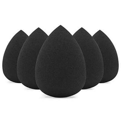 Abbildung von BEAKEY Makeup Schwamm Set, Foundation Blending Beauty Sponge, Make up Makellos für Flüssigkeit, Creme und Puder, Latexfrei Vegan Schwämme, 5 Stück Schwarz