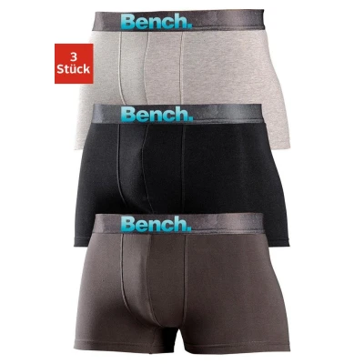Abbildung von Bench 3 PACK Panties, Herren, Größe: Small, Schwarz/grau melange/dunkelgrau