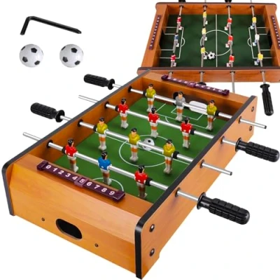 Abbildung von KRUZZEL Tischfußballspiel Tischkicker Fußball Kinder (Spar Set, 1 tlg., 12 Spieler), Fußballtisch