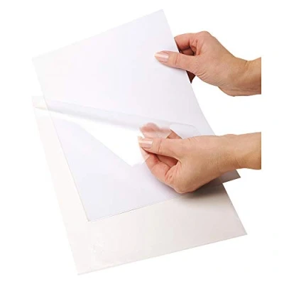 Abbildung von Starke Qualität, A4, transparenter Kunststoff, oben offen und seitlich geschnitten, bündig, 100 Mikron PP, für Berichte, Dateien, Projekte, Präsentationen, 50 Stück