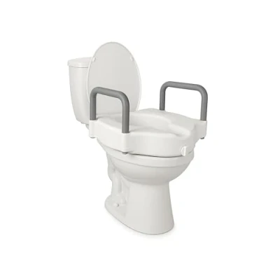 Abbildung von Mobiclinic, Toilettensitzerhöhung mit armlehnen, Cibeles, Europäische Marke, WC Sitzerhöhung, Toilettenaufsatz für Senioren, Toilettenhilfen, Weiß, 10 cm
