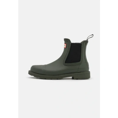Abbildung von Hunter Original Womens Commando Chelsea BOOT Vegan Gummistiefel, Damen, Größe: 36, Dark olive Schuhe