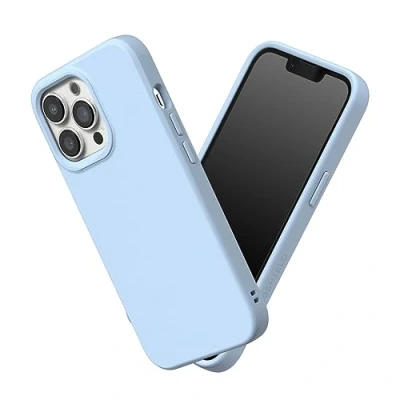 Abbildung von RhinoShield Case kompatibel mit [iPhone 13 Pro Max] SolidSuit Stoßdämpfende &amp; schlanke Schutzhülle Premium Finish 3.5 Meter Fallschutz Gletscherblau