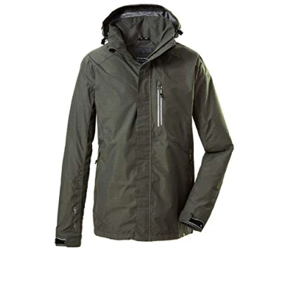 Abbildung von Killtec Herren Funktionsjacke mit abzippbarer Kapuze, Dunkeloliv, L