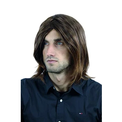 Abbildung von WIG ME UP Perücke Herrenperücke Männer Lang Jugendlich Braun &amp; Rotbraun ausgebleichte Spitzen Mittelscheitel CM 431 4T30