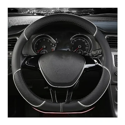 Abbildung von Lenkradbezug Für VW Sharan Passat Caddy Touran Tiguan Golf Polo Auto Lenkrad Abdeckung Autozubehör Innenraum (Farbe : DD38CM3)