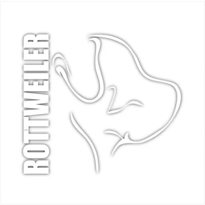 Abbildung von siviwonder Auto Aufkleber Rottweiler Profil Hundeaufkleber White