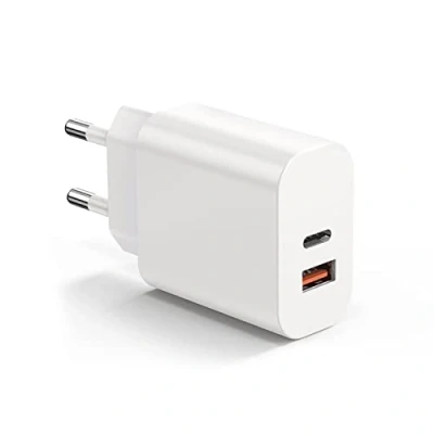 Abbildung von Bouge USB C Ladegerät, 20W PD QC3.0 Netzteil Ladestecker Kompatibel mit iPhone 15/14/13/12/11 Pro Max Mini SE X XR iPad Galaxy S22 S21 S20, Schnellladegerät 2 Anschlüssen (2er Pack)