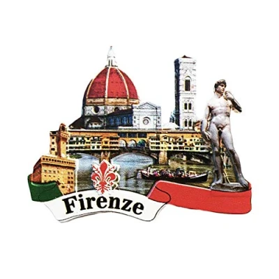 Abbildung von Florenz Italien 3D Kühlschrankmagnet Tourist Travel Souvenirs Handgemachte Harz Handwerk Magnetische Aufkleber Home Küche Dekoration Firenze Sammlung Geschenk