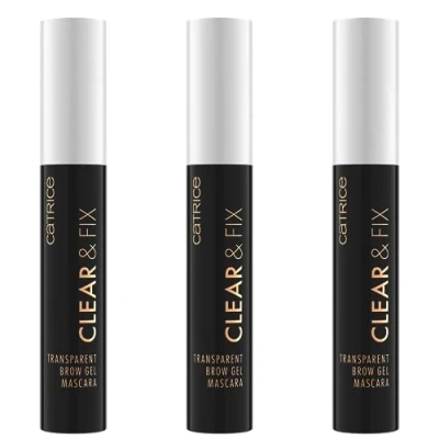 Abbildung von Catrice Clear &amp; Fix Transparent Brow Gel Mascara, Augenbrauengel, Nr. 010, Transparent, langanhaltend, definierend, vegan, ohne Mikroplastikpartikel, Nanopartikel frei, Parfüm, 3er Pack (3x5ml)