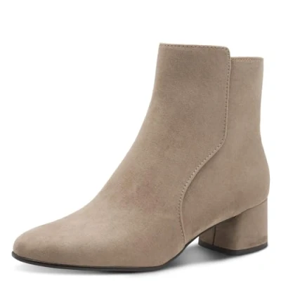 Abbildung von MARCO TOZZI Stiefelette, Blockabsatz, Businessschuh, Ankleboots mit Ziernähen