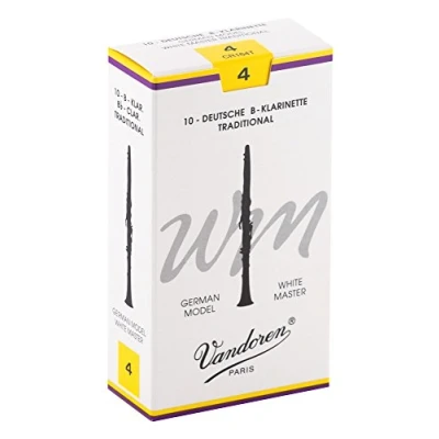 Abbildung von Vandoren CR164T Bb Clarinet White Master Traditional Reeds Strength 4; Box of 10