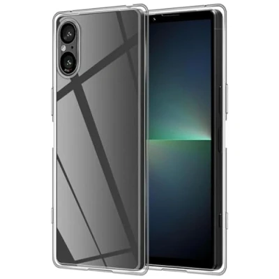 Abbildung von Verco Handyhülle für Sony Xperia 5 V Case (2023), Handy Cover Hülle Transparent Dünn Klar Silikon, durchsichtig