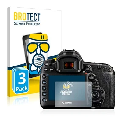 Abbildung von BROTECT Entspiegelungs Schutzglas für Canon EOS 5D Mark IV (3 Stück) Schutz Folie Panzerfolie Glas Matt [Extrem Kratzfest 9H, Anti Reflex]