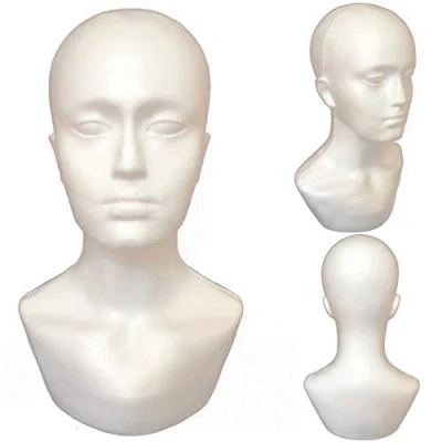 Abbildung von Schaum maennlich Display Schaufensterpuppe Kopf Dummy Peruecken Hut Schal Stand Modell