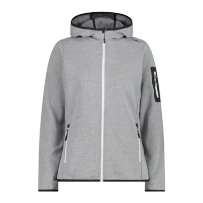 Abbildung von CMP Woman Jacket FIX HOOD Fleecejacke, Damen, Größe: 44, Bianco/graffite