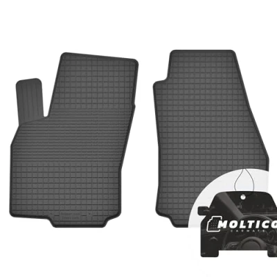 Abbildung von Vorne Gummimatten mit Rand Auto Fußmatten Gummi Automatten Passgenau 2 teilig Set passend für Opel Astra G 1998 2009