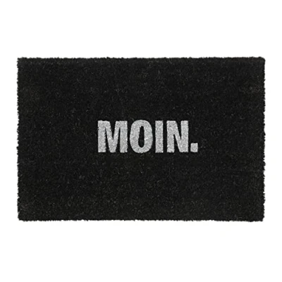 Abbildung von Fußmatte &quot;Moin.&quot; schwarz, relaxdays, Höhe: 15 mm