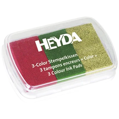 Abbildung von 5 x Heyda Stempelkissen je Farbe 6x3cm Weihnachtsfarben (3 Farben)
