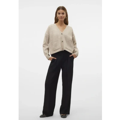 Abbildung von Aware Vmgemma V NECK Cardigan Strickjacke, Damen, Größe: Medium, Plaza taupe