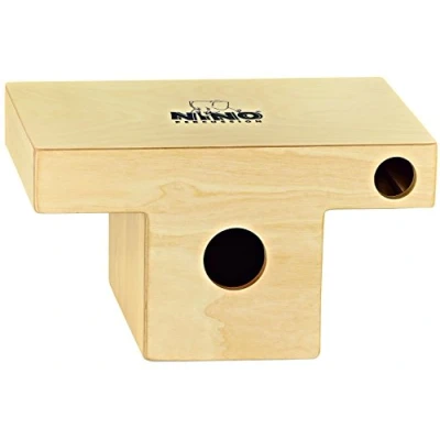 Abbildung von Nino Percussion Slaptop Cajon Instrument T Design Trommelkiste für Kinder ab 4 Jahren Musikinstrument Schlagfläche Baltische Birke, Natur (NINO953)